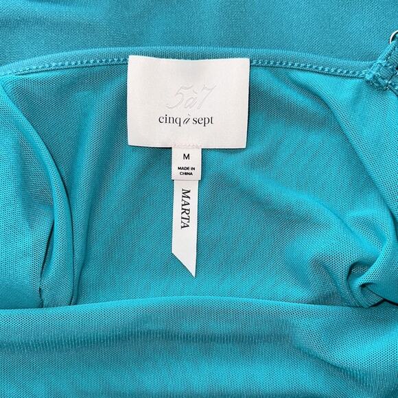 NEW cinq a sept Marta Bodysuit in Blue Jade - Picture 10 of 14